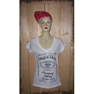 Tee Shirt Femme Strip'n'Shop blanc