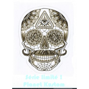 Sticker sugar daddy spider skull dia de los muertos 8