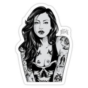 oldschool tattoo Sticker Aufkleber JA421