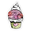 Sticker brain cup cake zombie cupckake 3