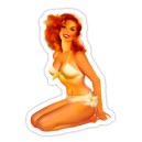 Sticker pinup oldschool bikini girl old pin up 37