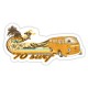 Sticker 70s surf bus surfer van coconut kombi vw 11