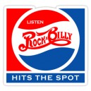 Sticker listen rockabilly hits the spot rockabilly 1