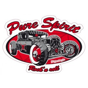 Sticker Bigdaddyjo pure spirit rat rod rocknroll BIG33