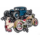 Sticker Bigdaddyjo hot collec pinup rod kustom bike BIG35