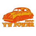 Sticker Bigdaddyjo vw power orange bug BIG38